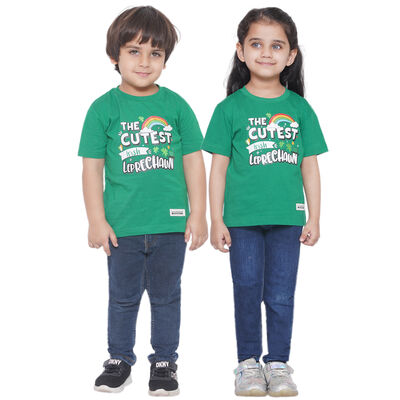 Irish Leprechaun Kids T Shirt- Green